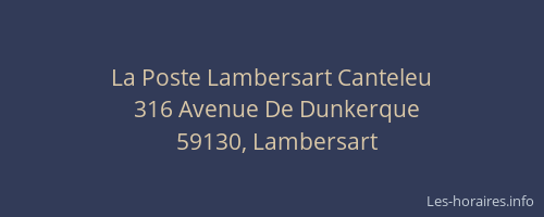 La Poste Lambersart Canteleu
