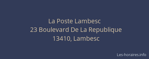 La Poste Lambesc