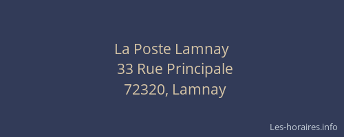 La Poste Lamnay