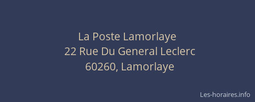 La Poste Lamorlaye
