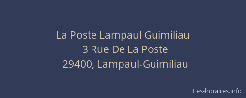 La Poste Lampaul Guimiliau