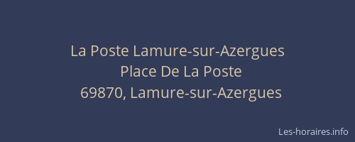 La Poste Lamure-sur-Azergues