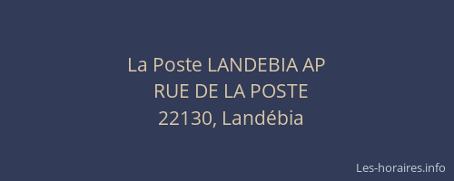 La Poste LANDEBIA AP