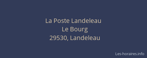 La Poste Landeleau