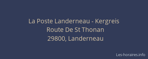 La Poste Landerneau - Kergreis