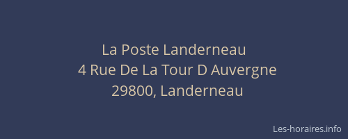 La Poste Landerneau