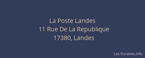 La Poste Landes