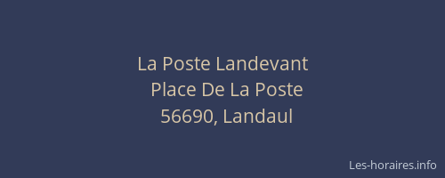 La Poste Landevant
