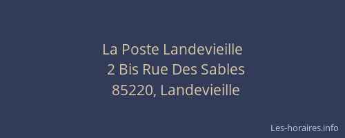 La Poste Landevieille