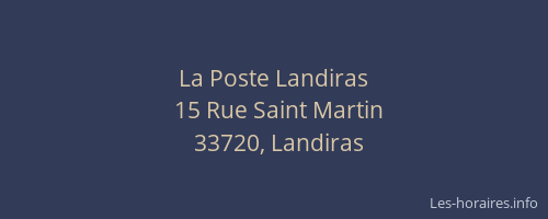 La Poste Landiras