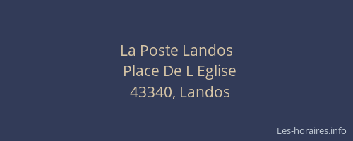 La Poste Landos
