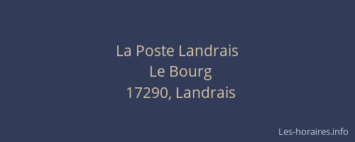 La Poste Landrais