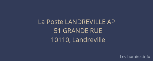 La Poste LANDREVILLE AP