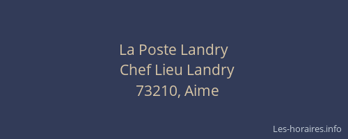 La Poste Landry