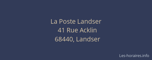 La Poste Landser