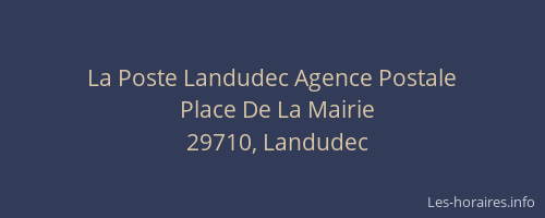 La Poste Landudec Agence Postale