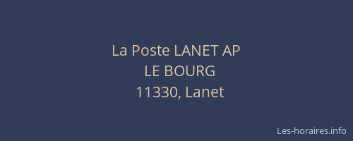 La Poste LANET AP