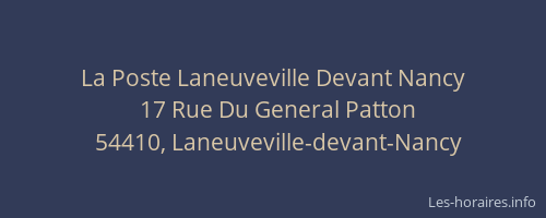 La Poste Laneuveville Devant Nancy
