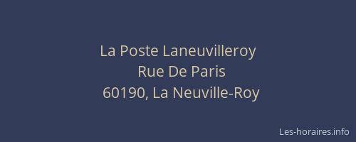 La Poste Laneuvilleroy