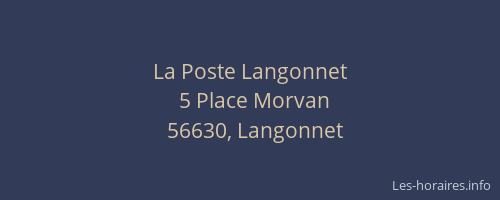 La Poste Langonnet