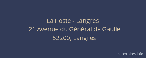 La Poste - Langres