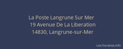 La Poste Langrune Sur Mer