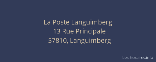 La Poste Languimberg