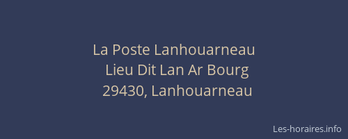 La Poste Lanhouarneau