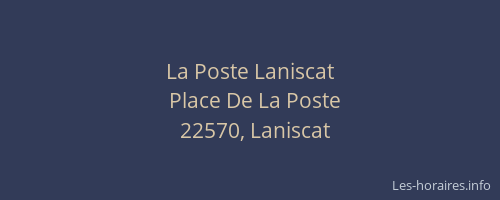 La Poste Laniscat