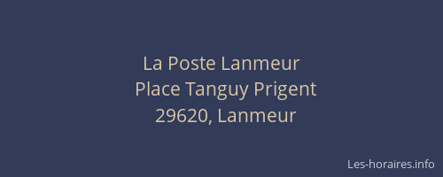 La Poste Lanmeur