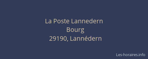 La Poste Lannedern