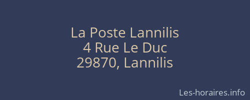 La Poste Lannilis