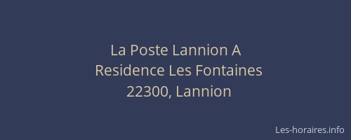 La Poste Lannion A