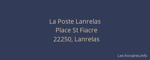 La Poste Lanrelas