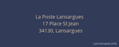 La Poste Lansargues