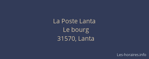 La Poste Lanta