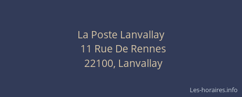 La Poste Lanvallay