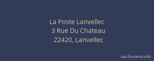 La Poste Lanvellec