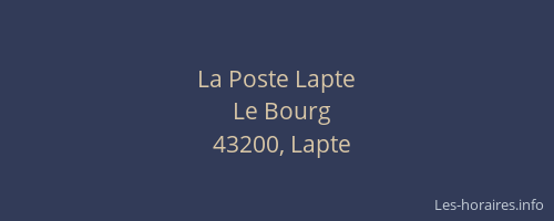 La Poste Lapte