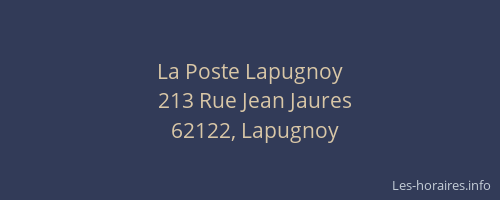 La Poste Lapugnoy