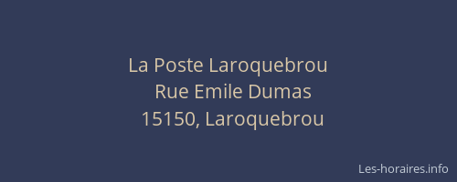 La Poste Laroquebrou