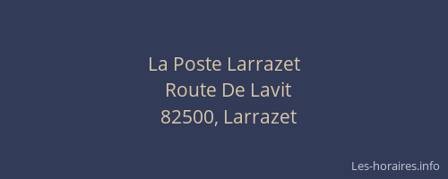 La Poste Larrazet