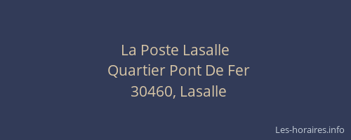 La Poste Lasalle