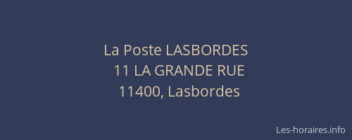 La Poste LASBORDES