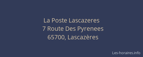 La Poste Lascazeres