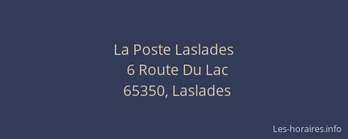 La Poste Laslades