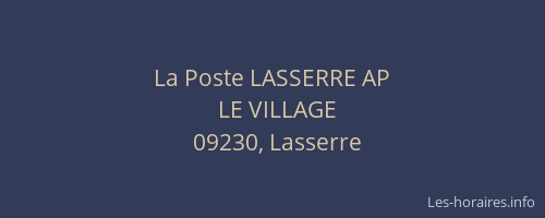 La Poste LASSERRE AP