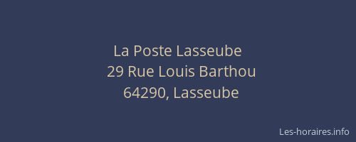 La Poste Lasseube
