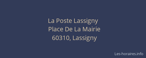 La Poste Lassigny