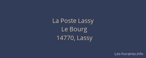 La Poste Lassy